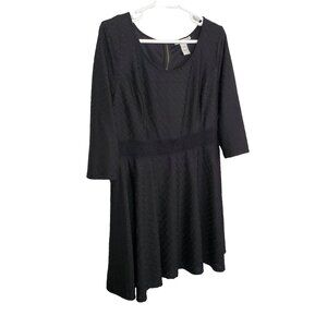 American Rag Size 3X Dress 3D Wavy Texture Lace Stretch Fit Flare Witchy Zip